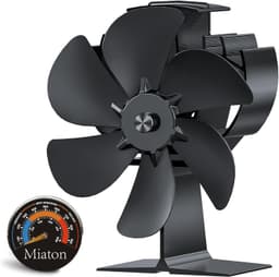 Ventilateur Poele à Bois 6 Lames | Ventilateur Cheminée avec Thermomètre Magnétique | Permet d'économiser l'énergie domestique et fonctionne silencieusement