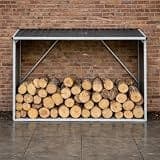 Abri Bûches Métal 2,6 Stères pour Bûches de 50 cm