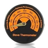 HUAREW Thermomètre Magnétique pour Cheminée et Poêle, Jauge de Thermomètre pour Tuyau de Cheminée en Bois Rond Four